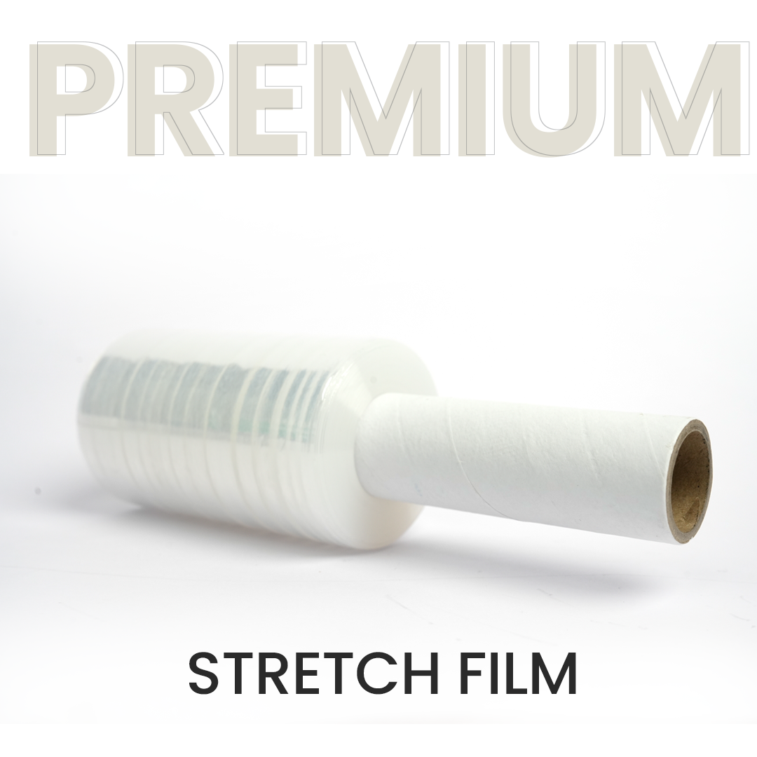 ADHES 4'' x 492 ft Stretch Wrap Stretch Film Roll with Handles for Pallet Wrapping Shipping Moving