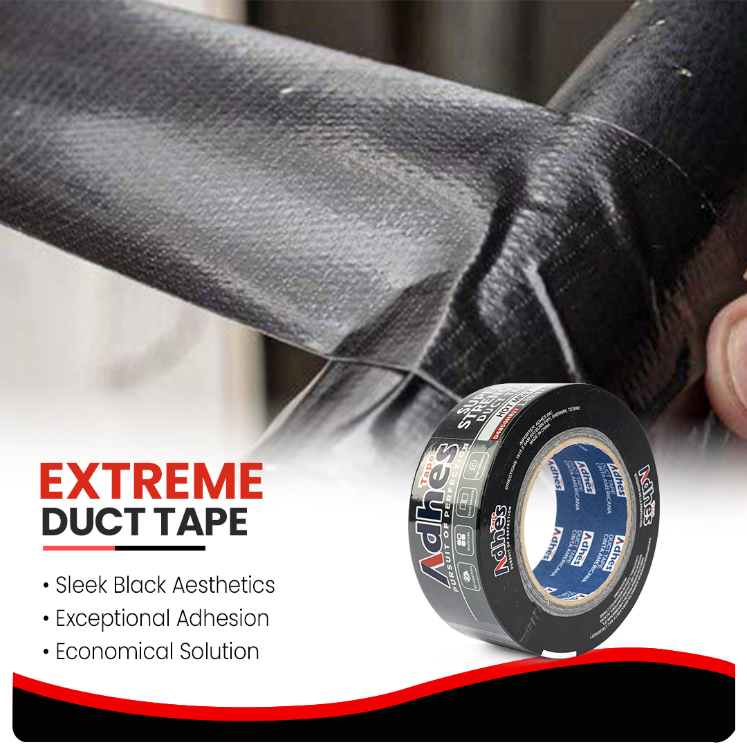 ADHES Duct Tape Black 1.88 Inch x 35 Yards