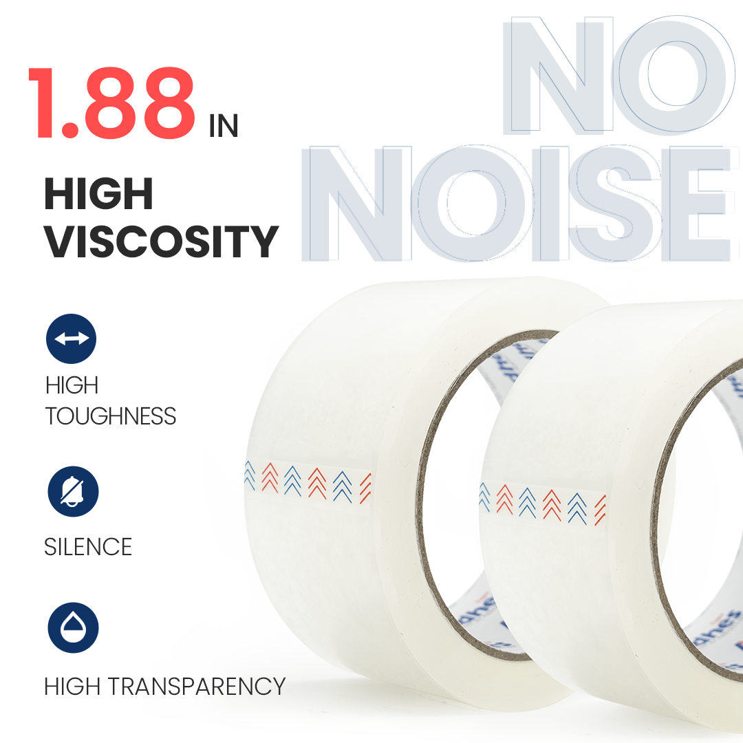 ADHES No Noise Clear OPP Packing Tape 1.88 In