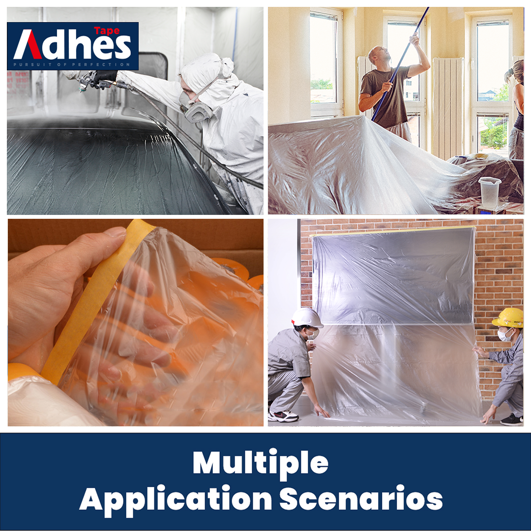 ADHES Pre-Taped Masking Film Application Scenarios 3 Rolls