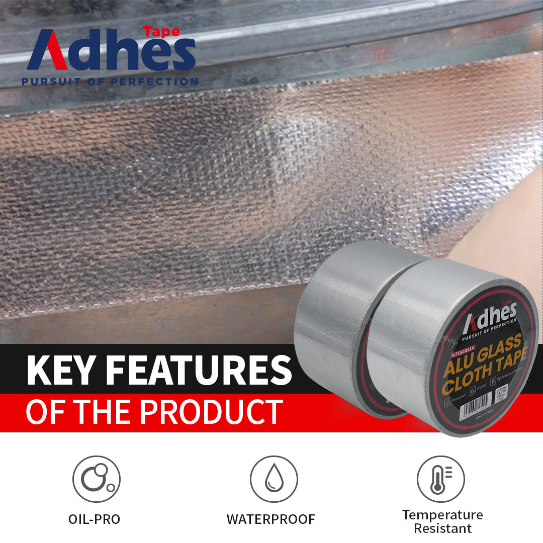 ADHES Professional Glass Fiber Aluminum Foil Tape Features