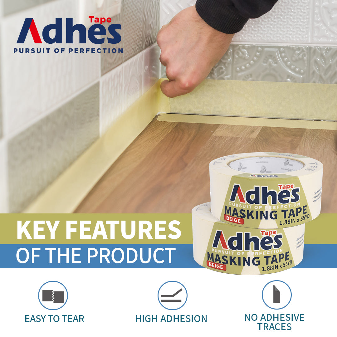 ADHES General Yellow Painters Tape Yellow Masking Tape