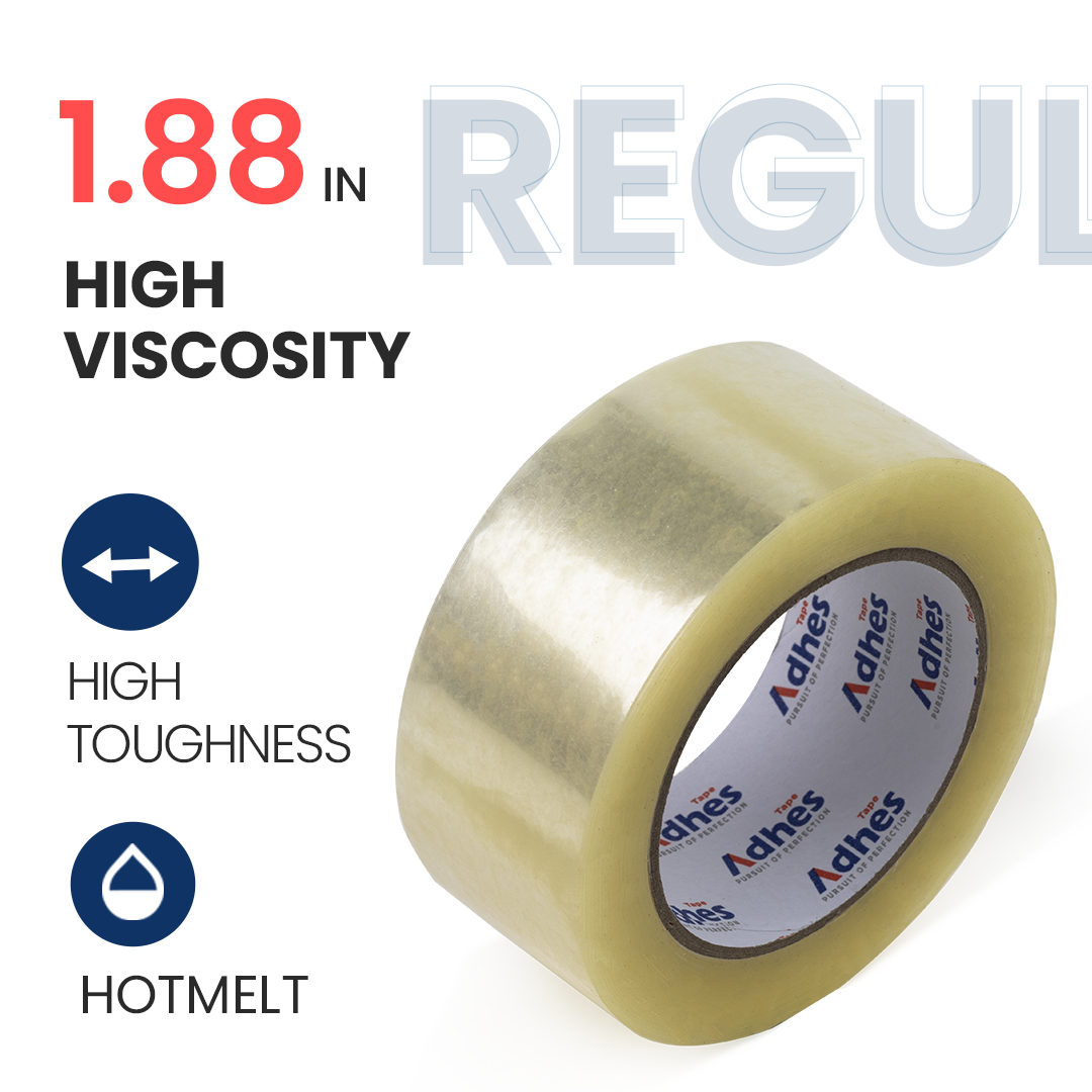 ADHES 1.88 IN High Viscosity Clear Tape