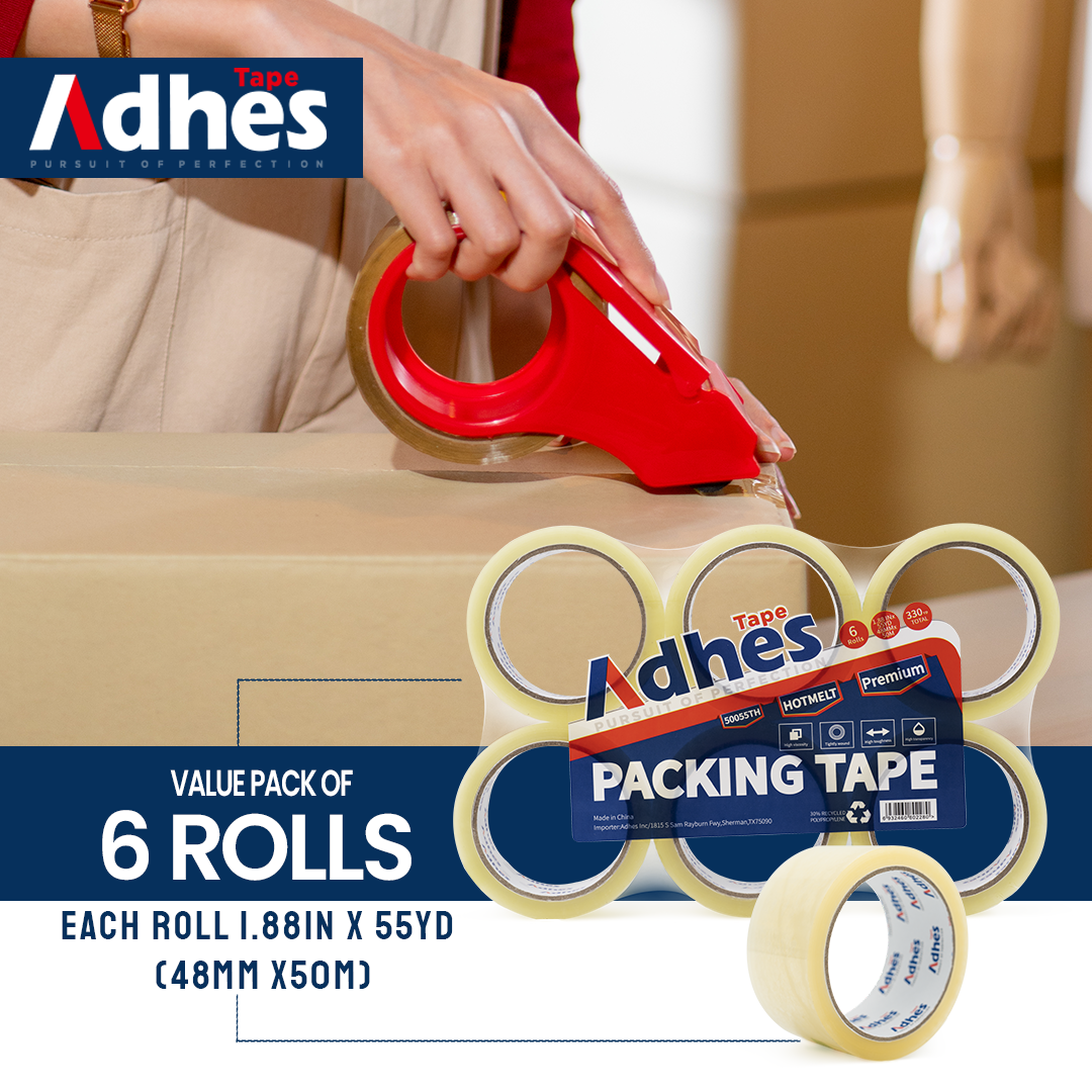 ADHES 1.88 IN High Viscosity Tape 6 Rolls