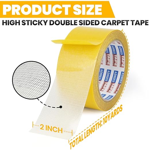 Brown Double Sided Carpet Tape 2" X 10 yd | ADHES Tape